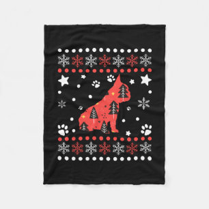 Couverture Polaire Chien de Noël Motif Français Chien de taule propri
