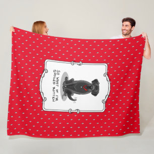 Couverture Polaire Chien de repérage du Labrador du labo noir