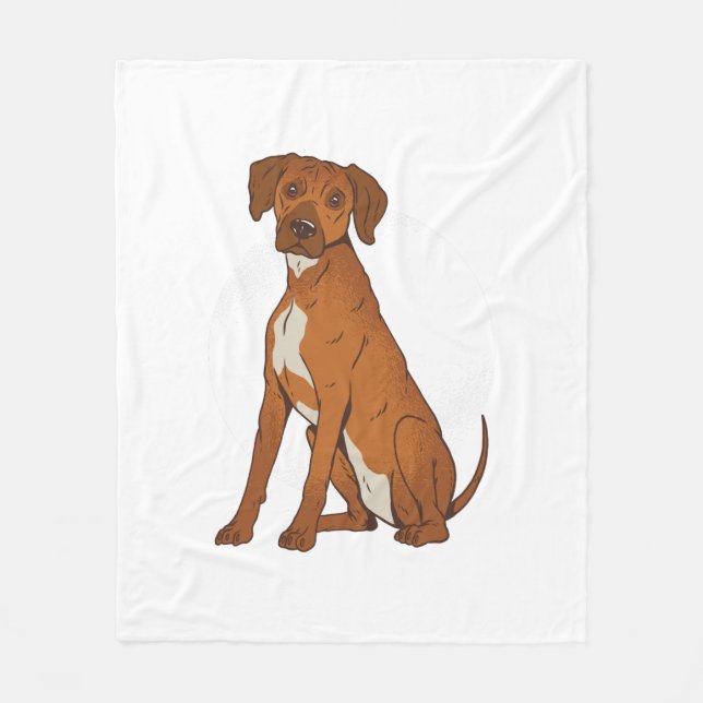 Couverture Polaire Chien de Rhodesian Ridgeback (Devant)