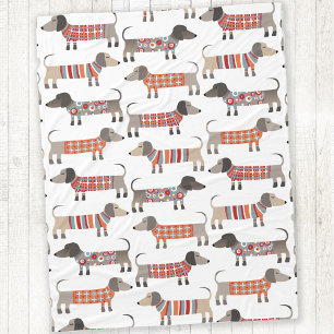Couverture Polaire Chien de saucisse Dachshund