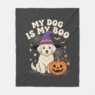 Couverture Polaire Chien d'Halloween Mon chien est mon amour
