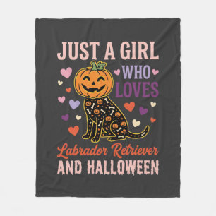 Couverture Polaire Chien drôle de Labrador Retriever Halloween Citrou
