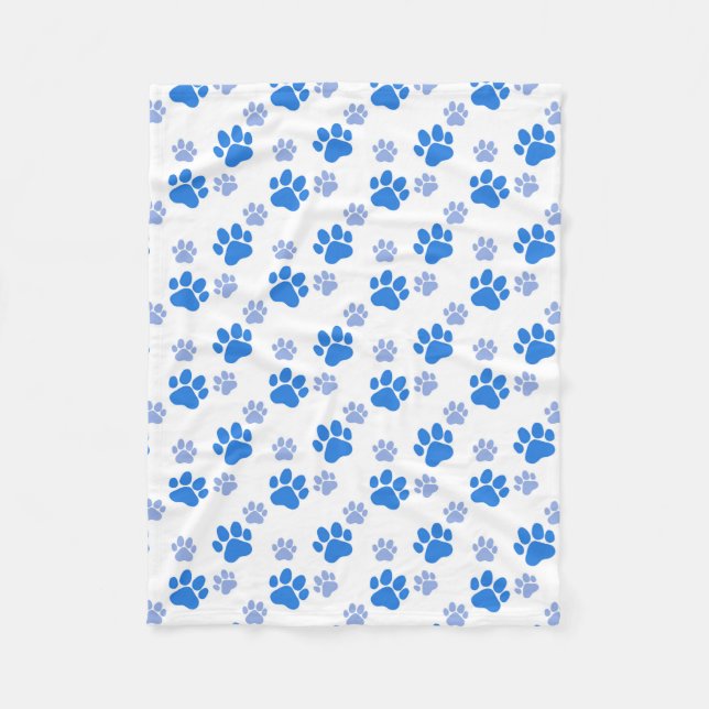 Couverture Polaire Chien Empreinte de patte Simple Amoureux des anima (Devant)