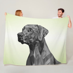 Couverture Polaire Chien géométrique gris vert