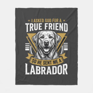 Couverture Polaire Chien Labrador véritable ami