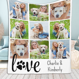 Couverture Polaire Chien LOVE Personnalisé Animaux de compagnie 9 Pho