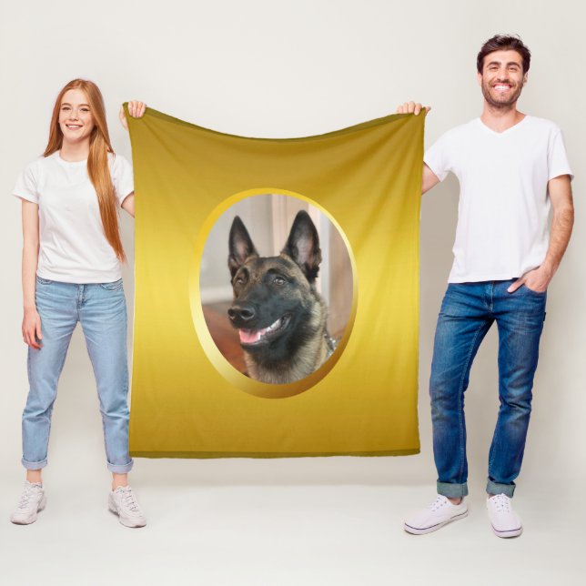 Couverture Polaire Chien malinois (En situation)