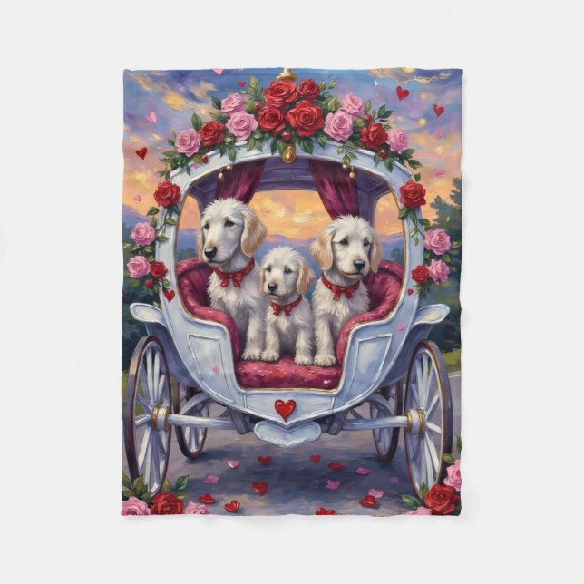 Couverture Polaire Chien maltais Saint-Valentin  (Devant)