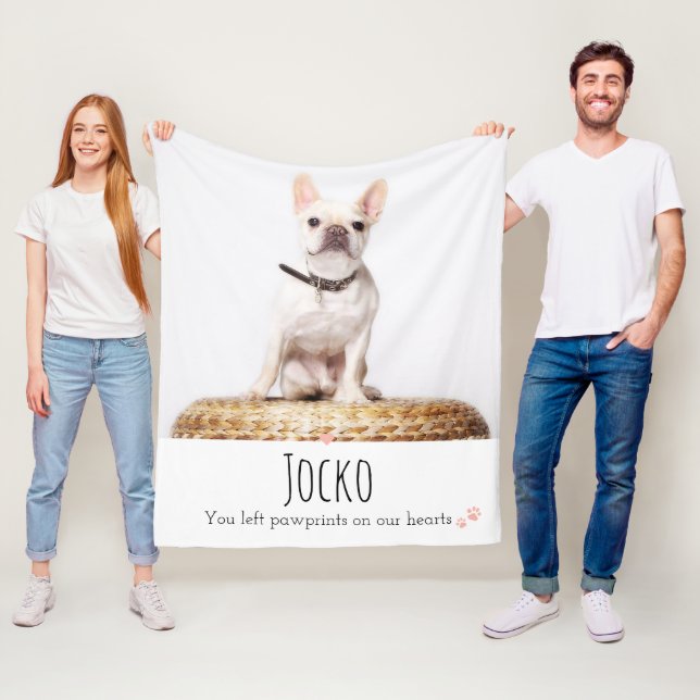 Couverture Polaire Chien Memorial Animaux de compagnie Perte Keepsaké (En situation)