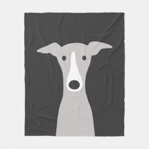 Couverture Polaire Chien mignon de whippet du lévrier italien du
