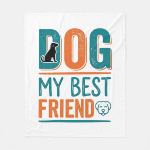 Couverture Polaire Chien Mon Meilleur Ami Vintage T-Shirt Design pour