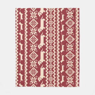 Couverture Polaire Chien nordique : Motif d'illustrations excentrique
