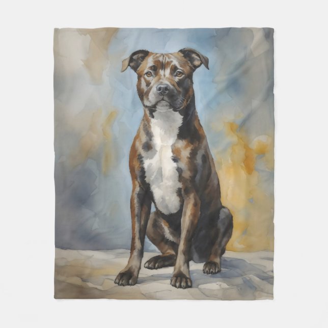 Couverture Polaire Chien robuste Portrait (Devant)