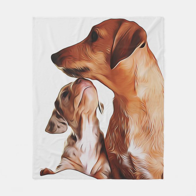 Couverture Polaire Chien Saucisse Chien Chien Chien Chiens 7 Semaines (Devant)