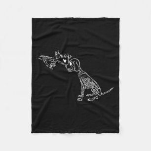 Couverture Polaire Chien Skeleton Halloween Chiot Amoureux des chiens