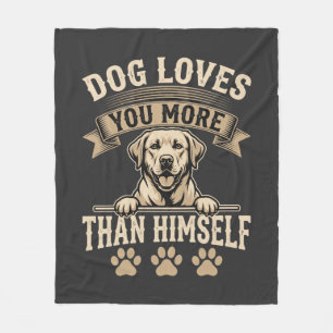 Couverture Polaire Chien Vous Aime Plus Que Lui-Même Vintage