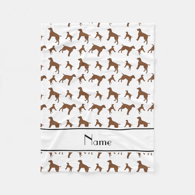 Couverture Polaire Chiens allemands blancs nommés faits sur commande (Devant)