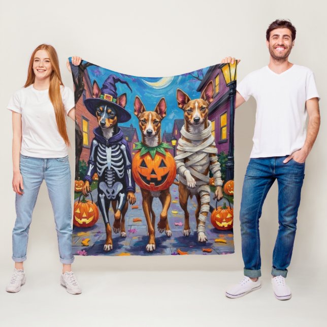 Couverture Polaire Chiens Basenji Trick-or-Treating Costumes d'Hallow (En situation)