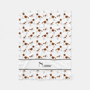 Couverture Polaire Chiens blancs nommés faits sur commande de