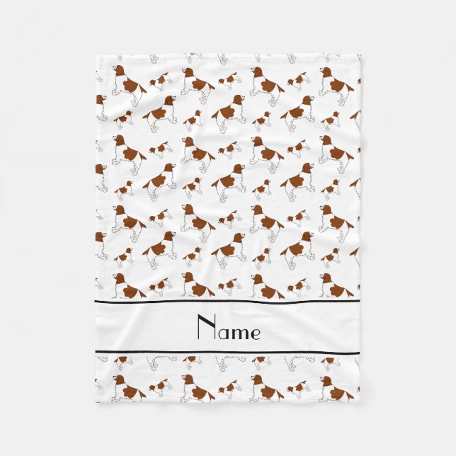 Couverture Polaire Chiens blancs nommés faits sur commande de (Devant)