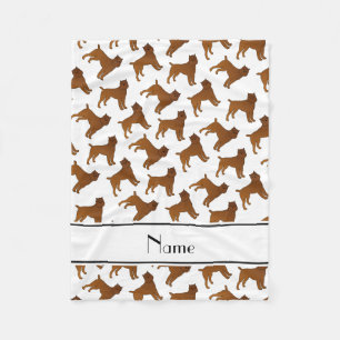 Couverture Polaire Chiens blancs nommés personnalisés de griffon de