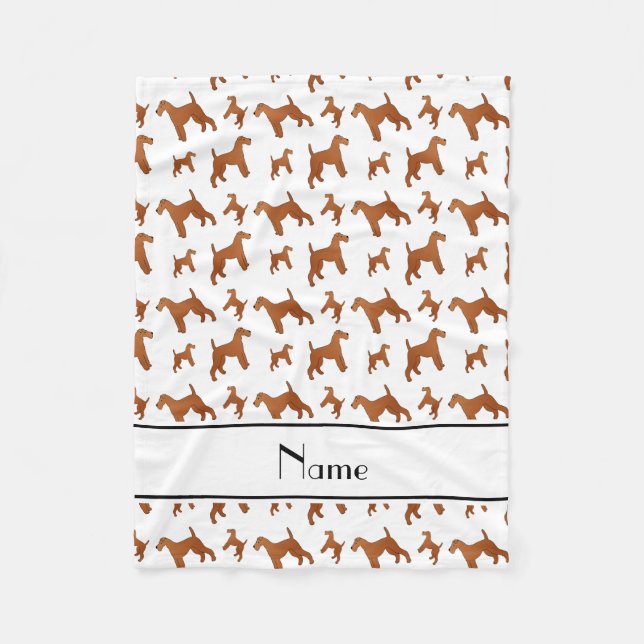 Couverture Polaire Chiens blancs nommés personnalisés de terrier (Devant)