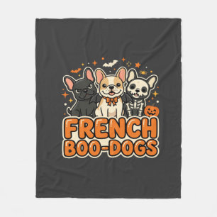 Couverture Polaire Chiens Boo français Halloween French Bulldog Desig