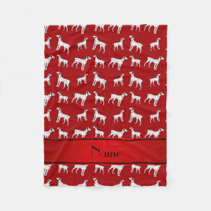 Couverture Polaire Chiens dalmatiens rouges