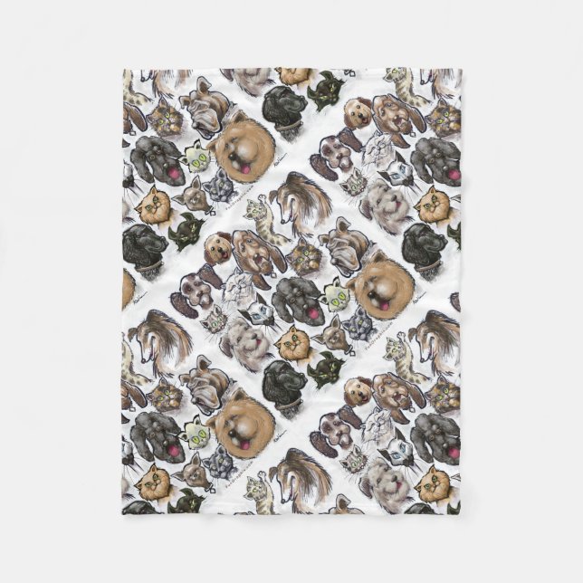 Couverture Polaire Chiens et chats (Devant)