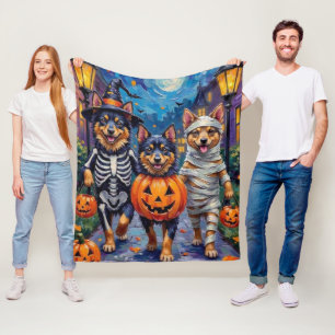 Couverture Polaire Chiens Finnish Lapphund Trick-or-Treating Hallowee