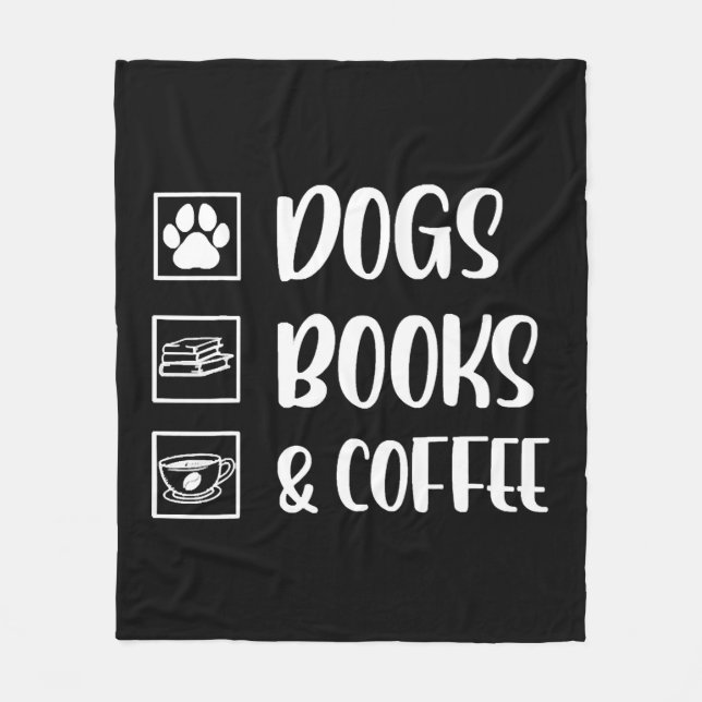 Couverture Polaire Chiens Livres Café Drôle Chien (Devant)