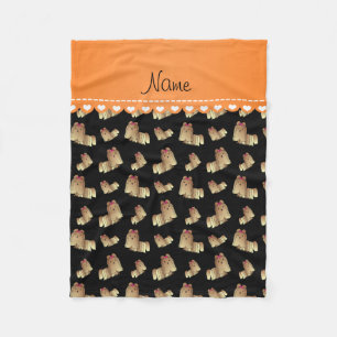 Couverture Polaire Chiens noirs nommés personnalisés de tzu de shih