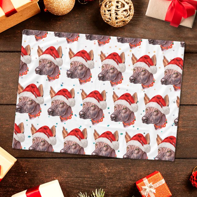 Couverture Polaire Chiens nus Mexicains de Noël Stars (Créateur téléchargé)