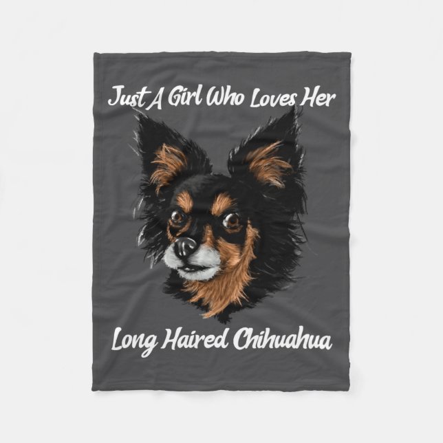 Couverture Polaire Chihuahua drôle juste une fille  (Devant)