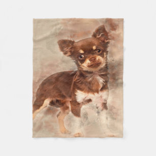 Couverture Polaire Chihuahua looking at camer_dog lover