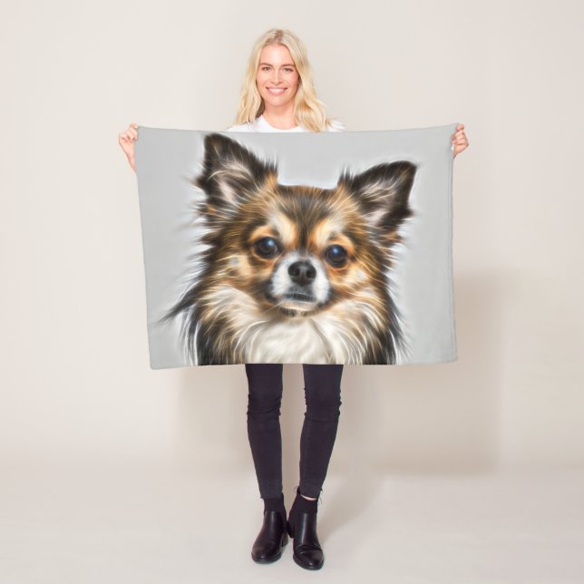Couverture Polaire Chihuahua mignon (En situation)