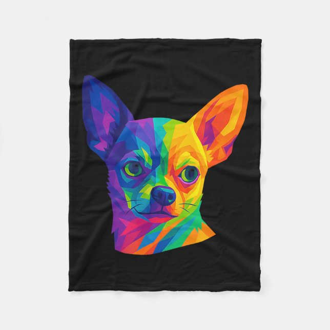 Couverture Polaire Chihuahua P Art Rtrait For Dog Owners  (Devant)