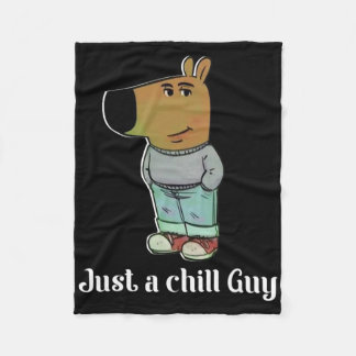 Couverture Polaire Chill Guy Dog Tee Funny Chill Guy Meme 