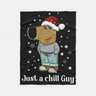Couverture Polaire Chill Guy Dog With Christmas Hat Funny Chill Guy M