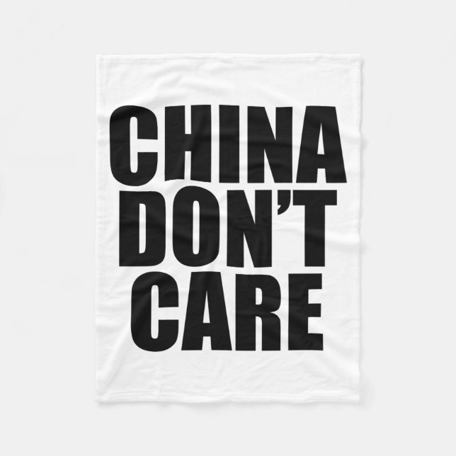Couverture Polaire China Dont Care  (Devant)