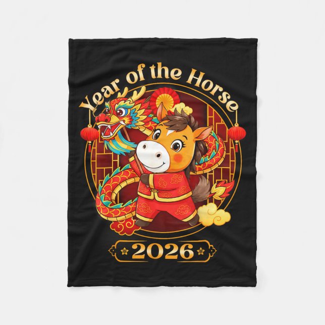 Couverture Polaire Chinese New Year 2026 Clothes Boys Girls Year Of T (Devant)