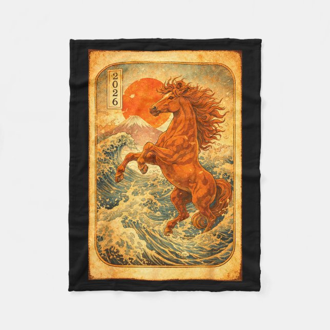 Couverture Polaire Chinese New Year 2026 Of The Horse Lunar New Year  (Devant)