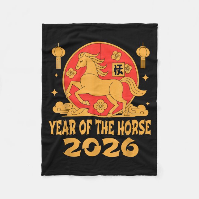 Couverture Polaire Chinese New Year 2026 Year Of The Horse  (Devant)