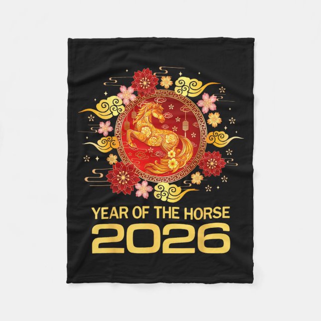 Couverture Polaire Chinese New Year 2026 Year Of The Horse  (Devant)