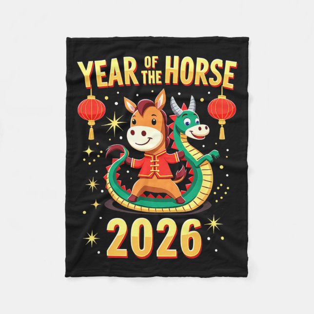 Couverture Polaire Chinese New Year 2026 Year Of The Horse  (Devant)