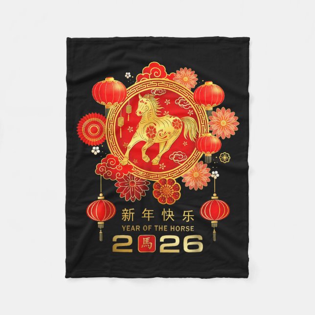 Couverture Polaire Chinese New Year 2026 Year Of The Horse  (Devant)