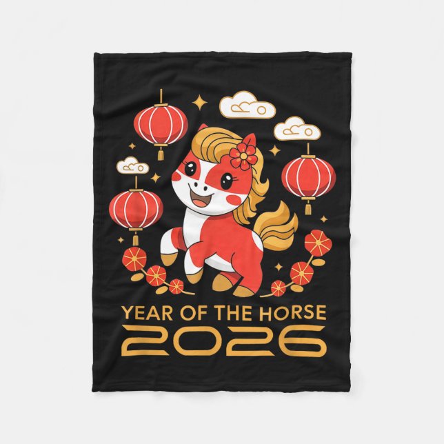 Couverture Polaire Chinese New Year 2026 Year Of The Horse 2026 Women (Devant)