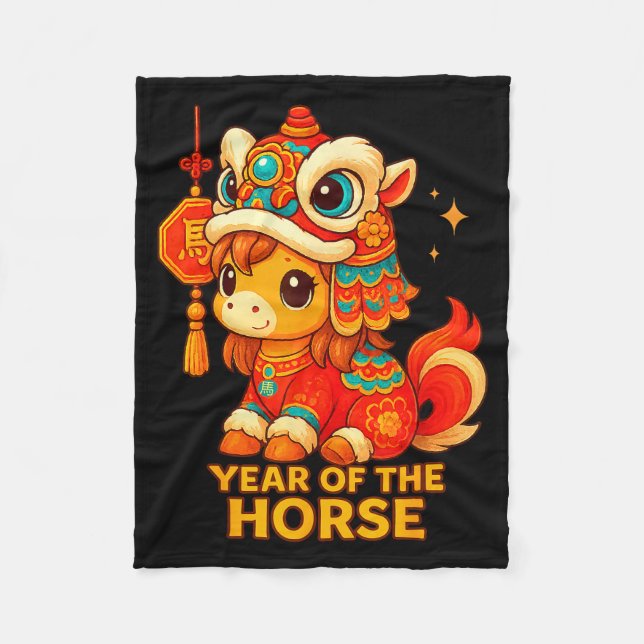 Couverture Polaire Chinese New Year Of The Horse 2026 Lunar New Year  (Devant)