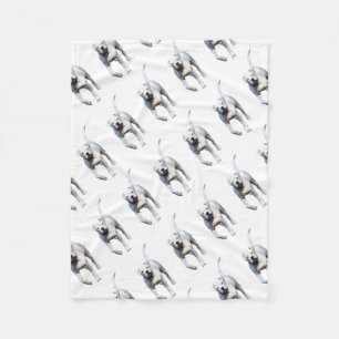 Couverture Polaire Chiot américain de bouledogue