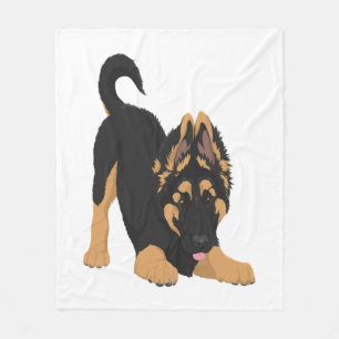 Couverture Polaire Chiot berger allemand
